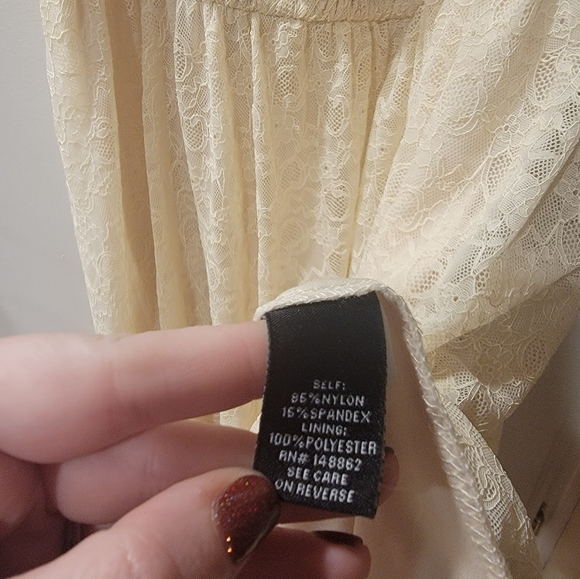 Torrid Ivory Lace Cold Shoulder Skater Dress 1X NWT - Picture 7 of 12